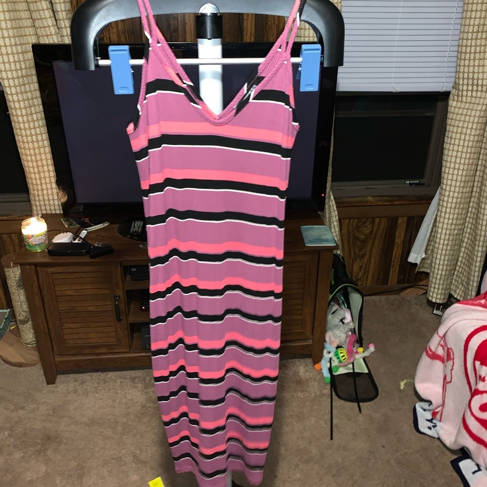 Express striped body con dress